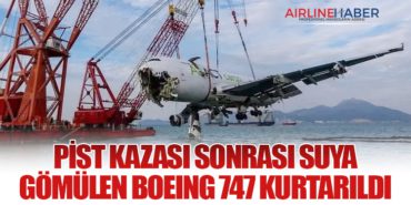Pist Kazası Sonrası Suya Gömülen Boeing 747 Kurtarıldı