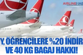 THY, öğrencilere %20 indirim ve 40 kg bagaj hakkı!
