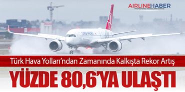 Türk Hava Yolları’ndan Zamanında Kalkışta Rekor Artış: Yüzde 80,6’ya Ulaştı
