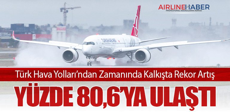 Türk Hava Yolları’ndan Zamanında Kalkışta Rekor Artış: Yüzde 80,6’ya Ulaştı