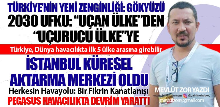 2030 Ufku: “Uçan Ülke”den “Uçurucu Ülke”ye. Türkiye, Dünya havacılıkta ilk 5 ülke arasına girebilir