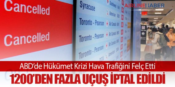 ABD’de Hükümet Krizi Hava Trafiğini Felç Etti: 1200’den Fazla Uçuş İptal Edildi