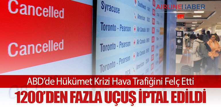 ABD’de Hükümet Krizi Hava Trafiğini Felç Etti: 1200’den Fazla Uçuş İptal Edildi