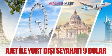 AJet ile Yurt Dışı Seyahati 9 Dolar