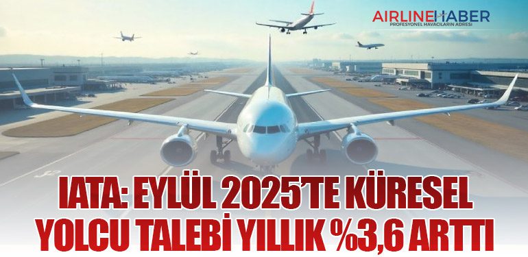 IATA: Eylül 2025’te Küresel Yolcu Talebi Yıllık %3,6 Arttı