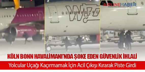 Köln Bonn Havalimanı’nda Şoke Eden Güvenlik İhlali: Yolcular Uçağı Kaçırmamak İçin Acil Çıkışı Kırarak Piste Girdi