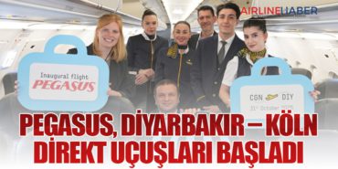 Pegasus Hava Yolları’ndan Diyarbakır – Köln Direkt Uçuşları Başladı