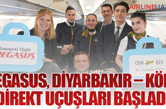 Pegasus Hava Yolları’ndan Diyarbakır – Köln Direkt Uçuşları Başladı