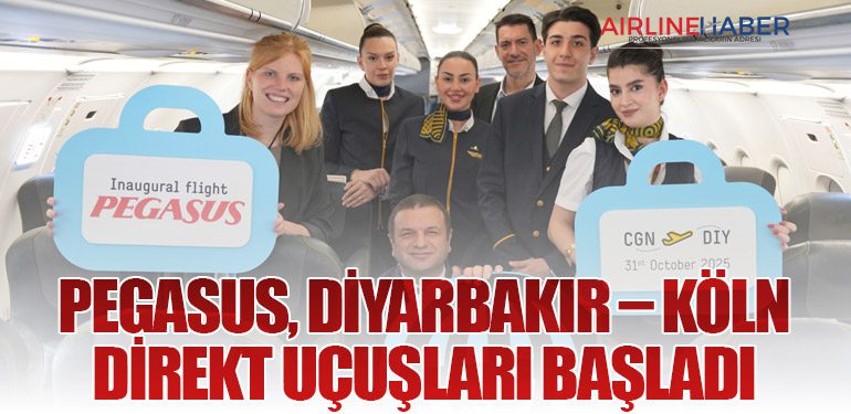 Pegasus Hava Yolları’ndan Diyarbakır – Köln Direkt Uçuşları Başladı