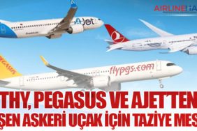 THY, Pegasus ve AJet’ten Düşen Askeri Uçak İçin Taziye Mesajı
