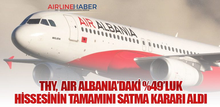 Türk Hava Yolları, Air Albania’daki %49’luk Hissesinin Tamamını Satma Kararı Aldı