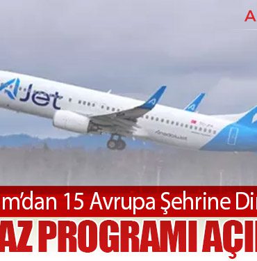 AJet, Bodrum’dan 15 Avrupa Şehrine Direkt Uçacak: 2026 Yaz Programı Açıklandı