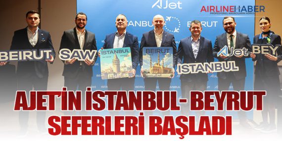 AJet’in İstanbul-Beyrut Seferleri başladı