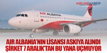 Air Albania’nın Lisansı Askıya Alındı: Şirket 7 Aralık’tan Bu Yana Uçmuyor