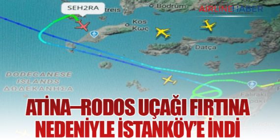 Atina–Rodos Uçağı Fırtına Nedeniyle İstanköy’e İndi