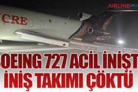 Boeing 727 Acil İnişte İniş Takımı Çöktü