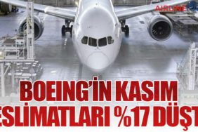 Boeing’in Kasım Teslimatları %17 Düştü