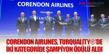 Corendon Airlines, Turquality®’de İki Kategoride Şampiyon Ödülü Aldı