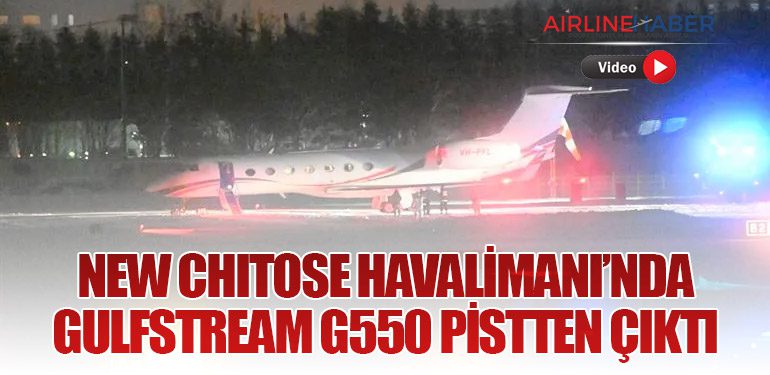 New Chitose Havalimanı’nda Gulfstream G550 Pistten Çıktı