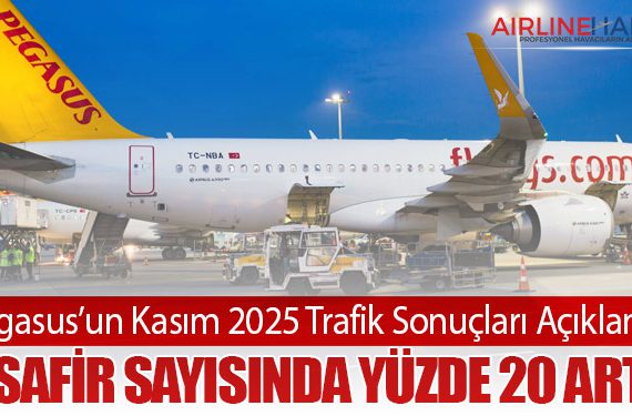 Pegasus’un Kasım 2025 Trafik Sonuçları Açıklandı: Misafir Sayısında Yüzde 20 Artış