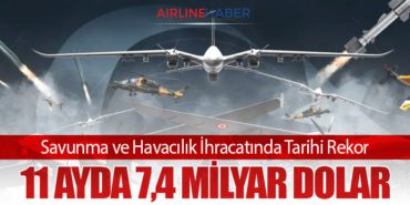Savunma ve Havacılık İhracatında Tarihi Rekor: 11 Ayda 7,4 Milyar Dolar