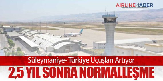 Süleymaniye- Türkiye Uçuşları Artıyor: 2,5 Yıl Sonra Normalleşme