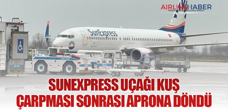 SunExpress uçağı kuş çarpması sonrası aprona döndü