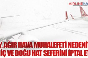 THY, Ağır Hava Muhalefeti Nedeniyle 61 İç ve Doğu Hat Seferini İptal Etti