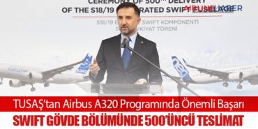 TUSAŞ’tan Airbus A320 Programında Önemli Başarı: SWIFT Gövde Bölümünde 500’üncü Teslimat