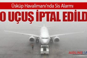 Üsküp Havalimanı’nda Sis Alarmı: 20 Uçuş İptal Edildi