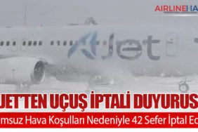 AJet’ten Uçuş İptali Duyurusu: Olumsuz Hava Koşulları Nedeniyle 42 Sefer İptal Edildi