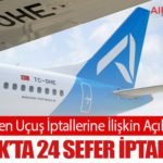 AJet’ten Uçuş İptallerine İlişkin Açıklama: 12 Ocak’ta 24 Sefer İptal Edildi