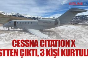 Cessna Citation X Pistten Çıktı, 3 Kişi Kurtuldu