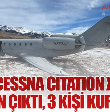 Cessna Citation X Pistten Çıktı, 3 Kişi Kurtuldu