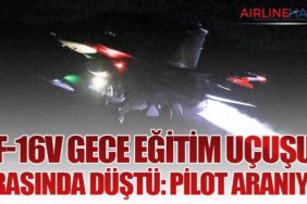 F-16V gece eğitim uçuşu sırasında düştü: Pilot aranıyor