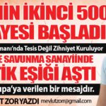 Türk Hava Yolları'nın İkinci 500 Hikâyesi Başladı. Türkiye Savunma Sanayiinde Kritik Eşiği Aştı