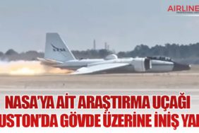 NASA’ya Ait Araştırma Uçağı Houston’da Gövde Üzerine İniş Yaptı