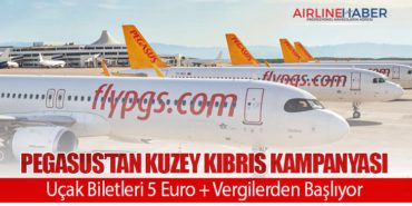 Pegasus’tan Kuzey Kıbrıs Kampanyası: Uçak Biletleri 5 Euro + Vergilerden Başlıyor