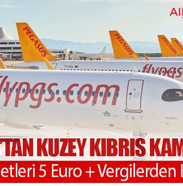 Pegasus’tan Kuzey Kıbrıs Kampanyası: Uçak Biletleri 5 Euro + Vergilerden Başlıyor