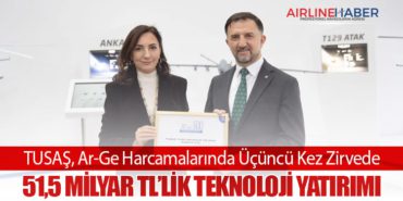 TUSAŞ, Ar-Ge Harcamalarında Üçüncü Kez Zirvede: 51,5 Milyar TL’lik Teknoloji Yatırımı