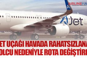 AJet Uçağı Havada Rahatsızlanan Yolcu Nedeniyle Rota Değiştirdi