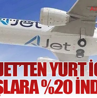 AJet’ten Yurt İçi Uçuşlara %20 İndirim