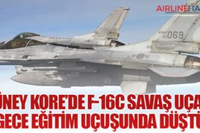 Güney Kore’de F-16C Savaş Uçağı Gece Eğitim Uçuşunda Düştü