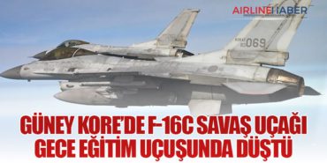 Güney Kore’de F-16C Savaş Uçağı Gece Eğitim Uçuşunda Düştü