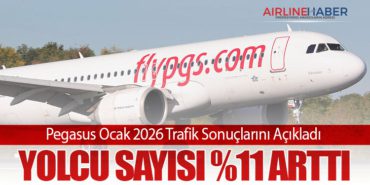 Pegasus Ocak 2026 Trafik Sonuçlarını Açıkladı: Yolcu Sayısı %11 Arttı