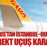 Pegasus’tan İstanbul–Duşanbe Direkt Uçuş Kararı