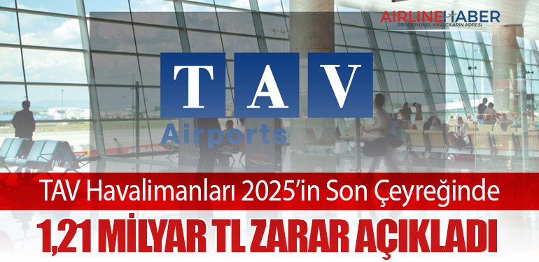 TAV Havalimanları 2025’in Son Çeyreğinde 1,21 Milyar TL Zarar Açıkladı