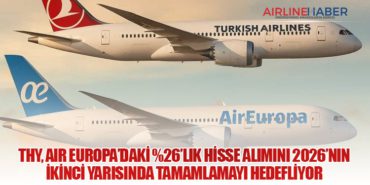 THY, Air Europa’daki %26’lık Hisse Alımını 2026’nın İkinci Yarısında Tamamlamayı Hedefliyor