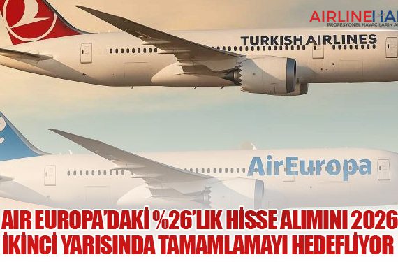 THY, Air Europa’daki %26’lık Hisse Alımını 2026’nın İkinci Yarısında Tamamlamayı Hedefliyor