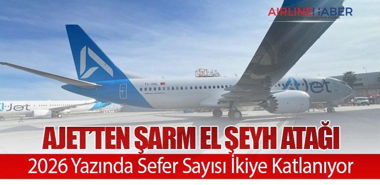 AJet’ten Şarm el Şeyh Atağı: 2026 Yazında Sefer Sayısı İkiye Katlanıyor